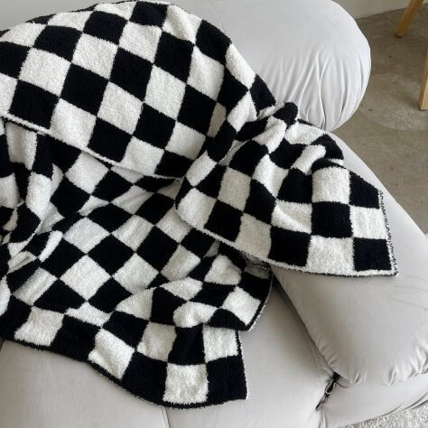 Shop Black Checkered Blankets